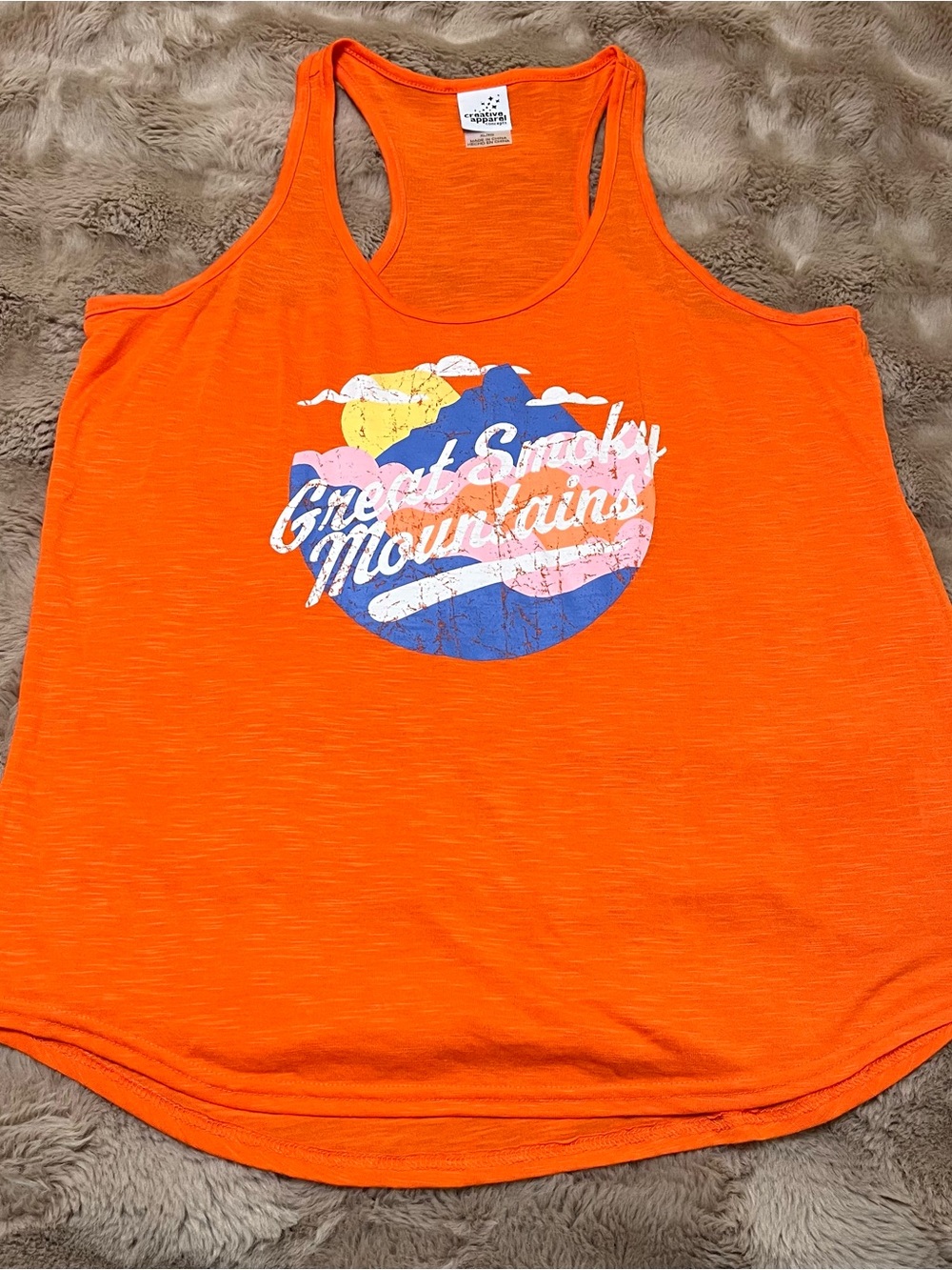 Vintage style Great Smoky Mountains workout tank, XL